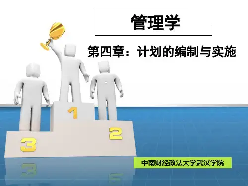 管理学计划的编制与实施