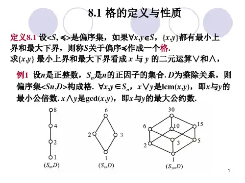 第八章格与布尔代数