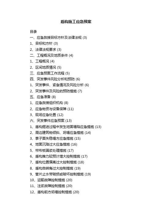 盾构施工应急预案