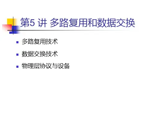 第5讲 多路复用技术和数据交换技术