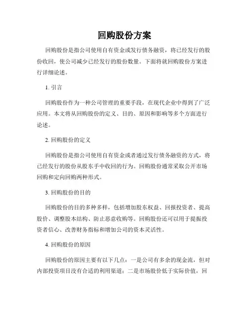 回购股份方案