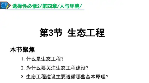 生态工程课件高二上学期生物人教版选择性必修2