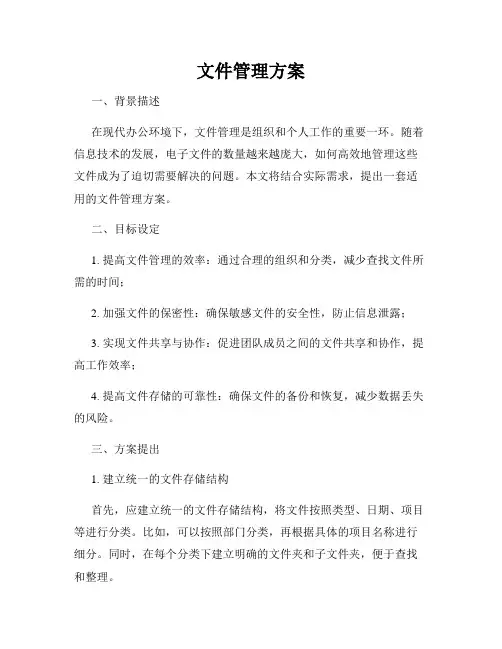 文件管理方案