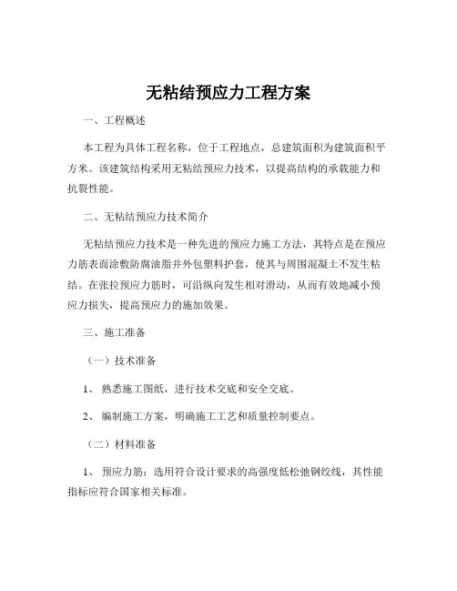 无粘结预应力工程方案