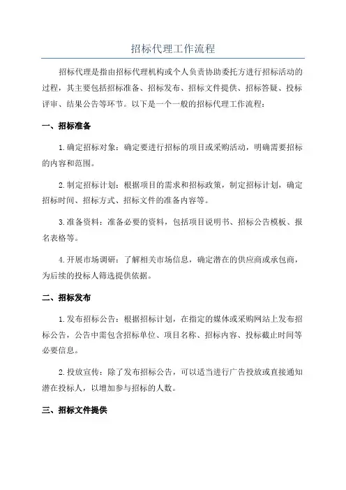 招标代理工作流程