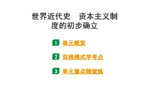 2024年贵州省中考历史一轮复习+世界近代史+资本主义制度的初步确立课件