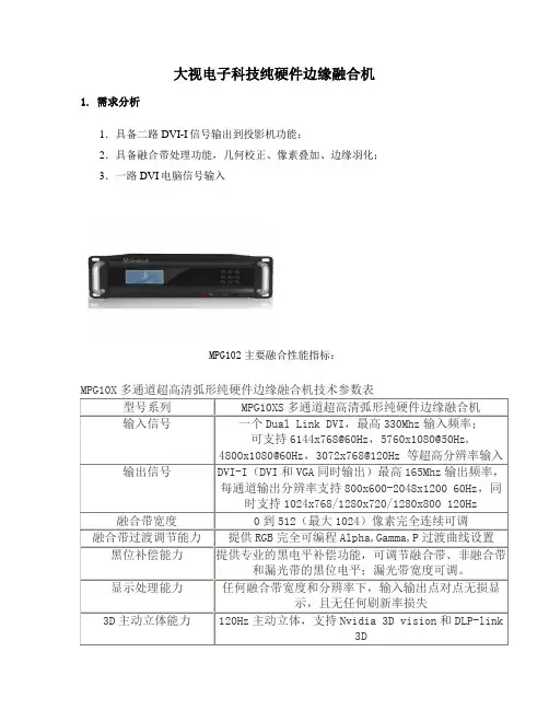 两通道融合机说明