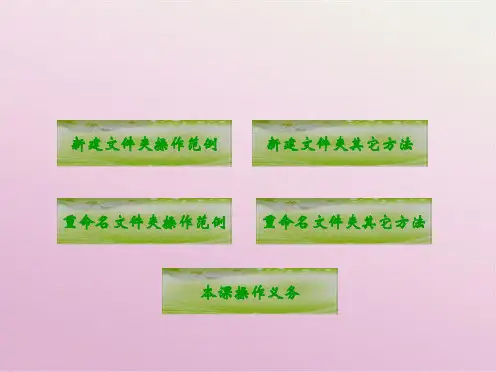 新建文件夹操作范例(共6张PPT)