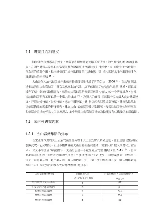 火山岩岩石学分析储层特征研究-毕业论文