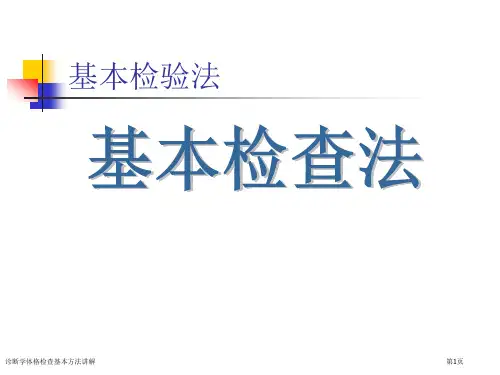 诊断学体格检查基本方法讲解专家讲座