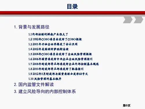 萨班斯法案及基于风险管理的内部控制体系的构建与运行