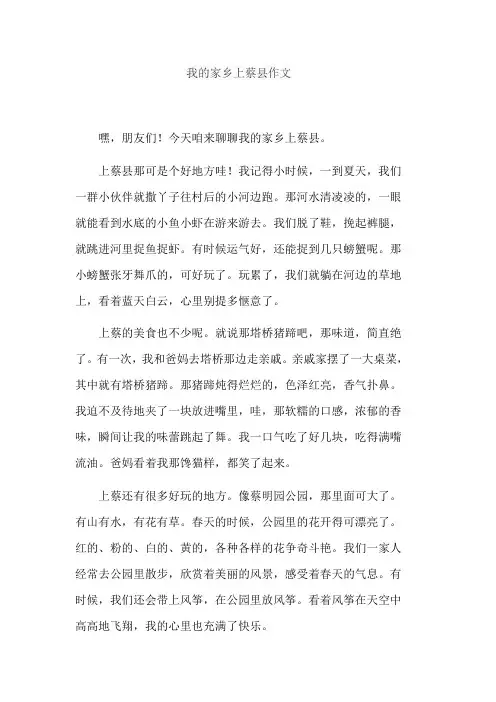 我的家乡上蔡县作文