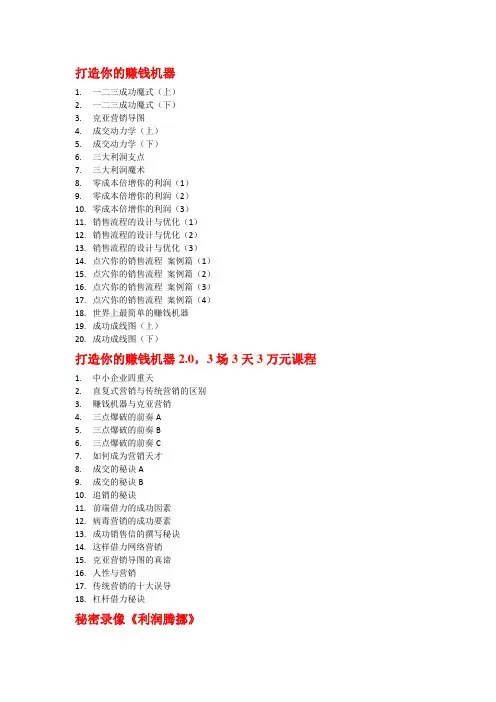 刘克亚资料清单