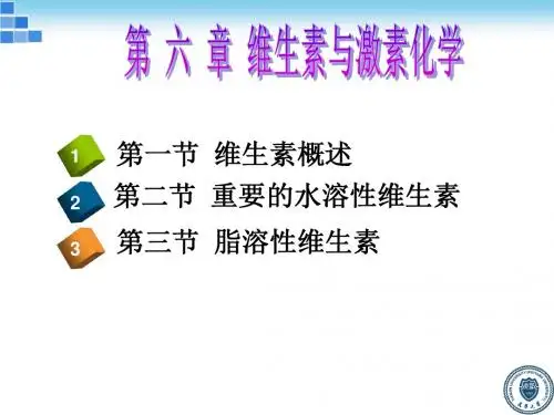 生物化学-维生素与激素化学