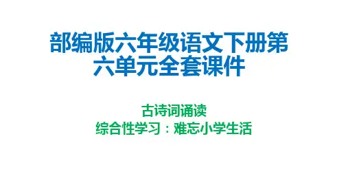 部编版六年级语文下册第六单元全套课件