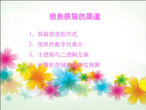 获取信息的渠道