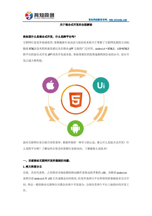 关于混合式开发的全面解读