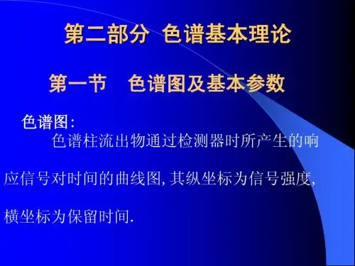 色谱法的基本原理