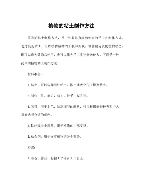 植物的粘土制作方法