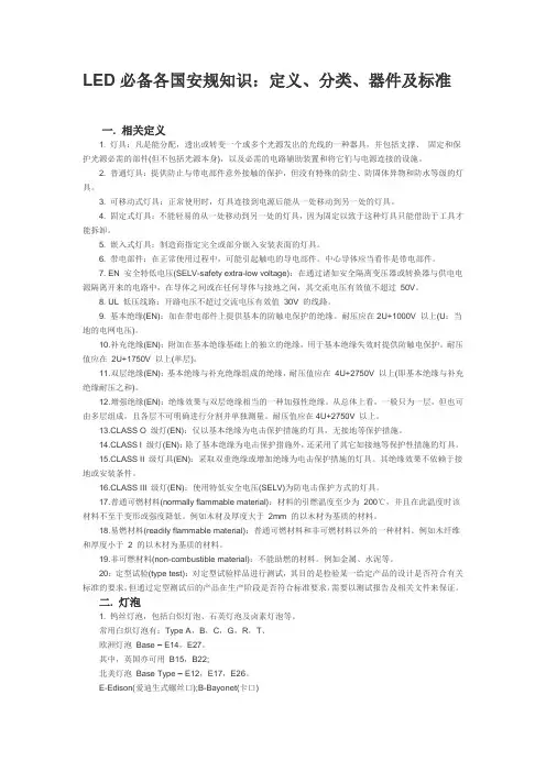 LED灯具安规