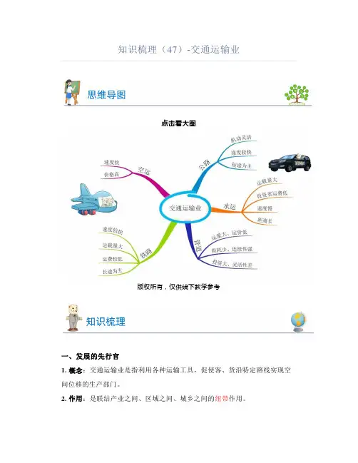 知识梳理交通运输业