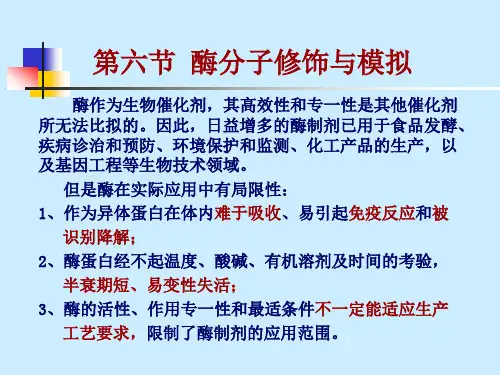 酶工程 第六节 酶分子修饰与模拟