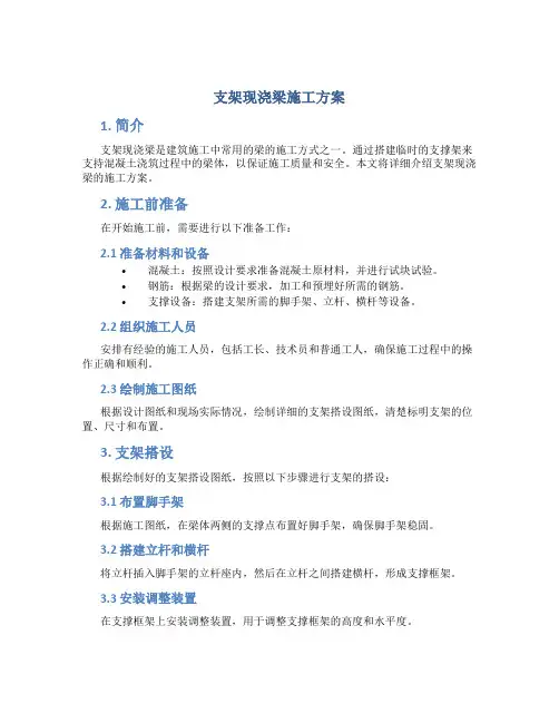 支架现浇梁施工方案