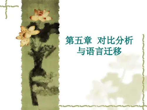 第五章 对比分析与语言迁移