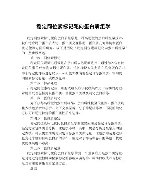 稳定同位素标记靶向蛋白质组学