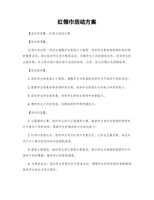 红领巾活动方案