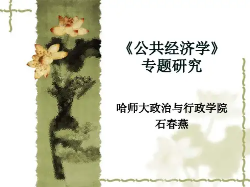 公共经济学专题研究第5章 Microsoft PowerPoint 演示文稿