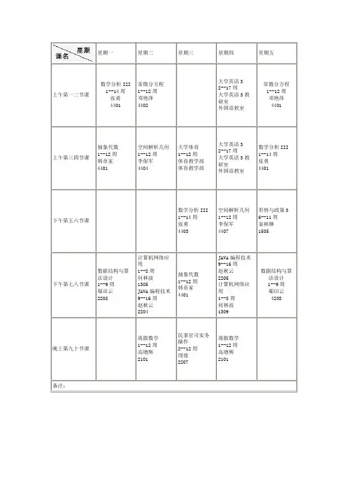 星期一数学课程