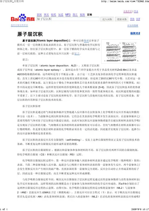 原子层沉积