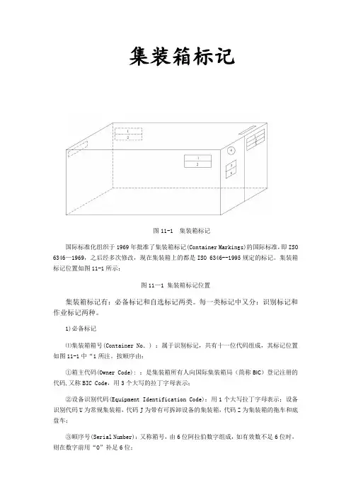 集装箱标志