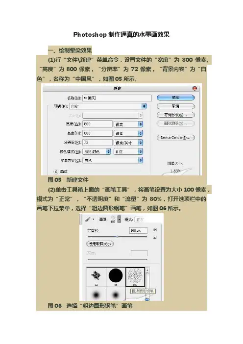Photoshop制作逼真的水墨画效果
