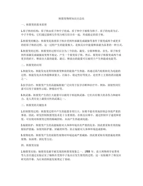 核裂变物理知识点总结