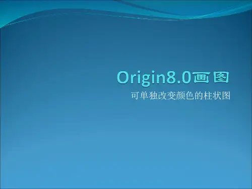 origin8.0绘制可单独改变颜色的柱状图