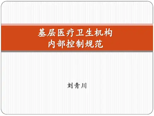 3.基层医疗卫生机构内部控制讲解