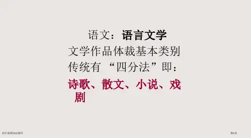 初中戏剧知识课件