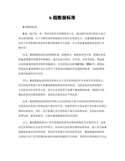 b超数据标准