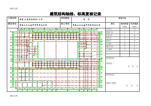 (整理)轴线标高复合记录
