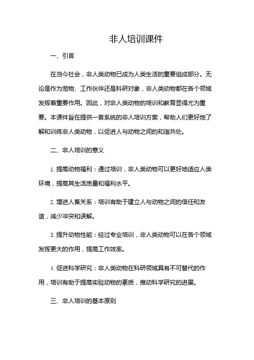 非人培训课件