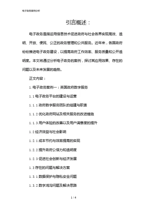 电子政务案例分析(2024)