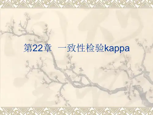 第22章 一致性检验kappa PPT课件
