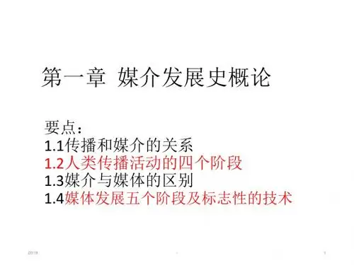 媒介发展史概论ppt课件
