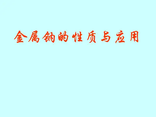金属钠的性质与应用