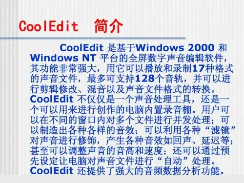 cooledit教程