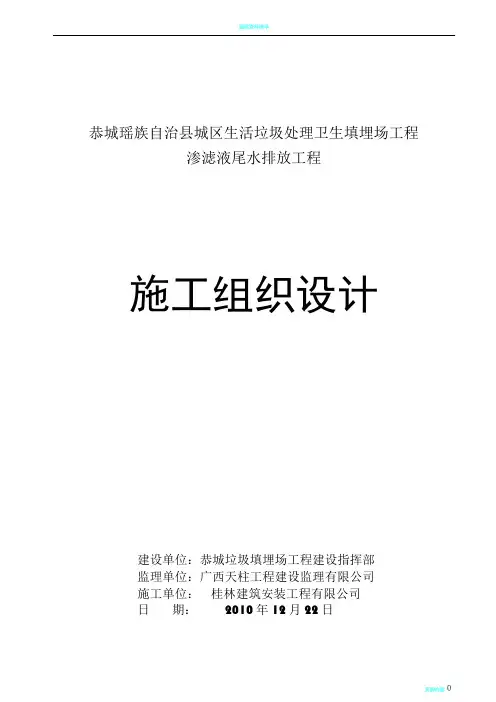 尾水排放工程施工组织设计