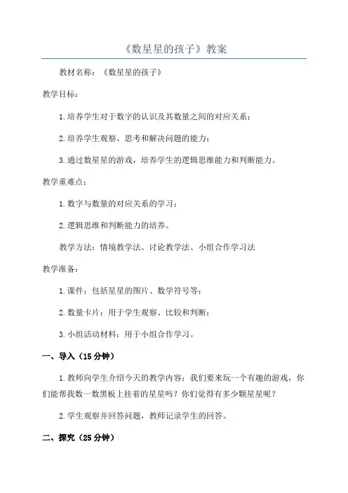 《数星星的孩子》教案