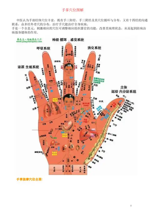 手掌穴位图解